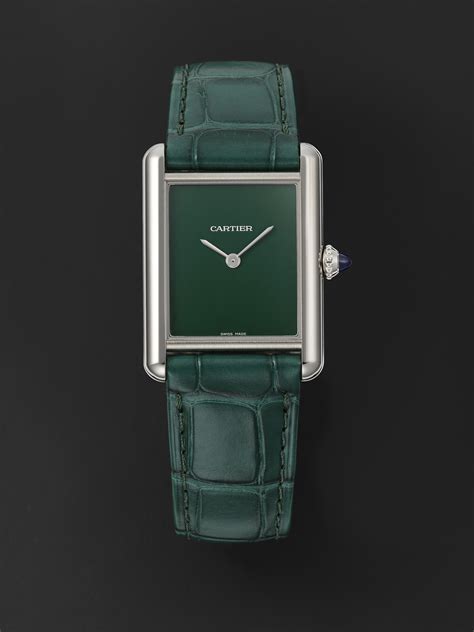 tank green cartier|cartier tank must green.